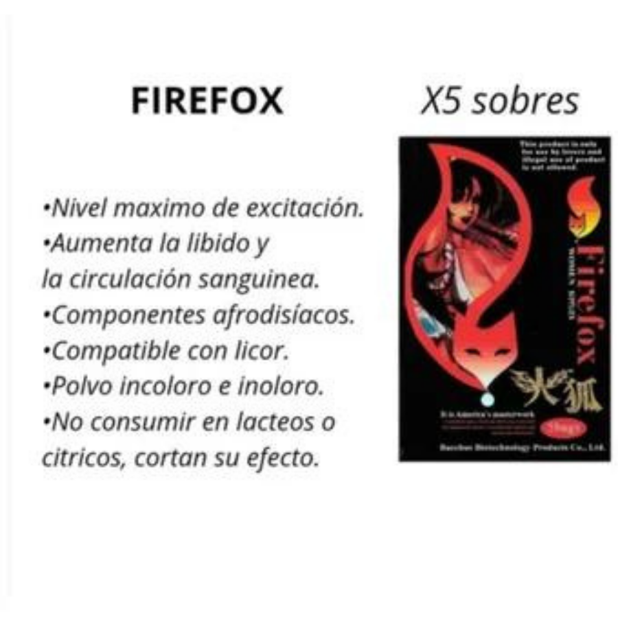 Potenciador Femenino FireFox * 5 Unidades
